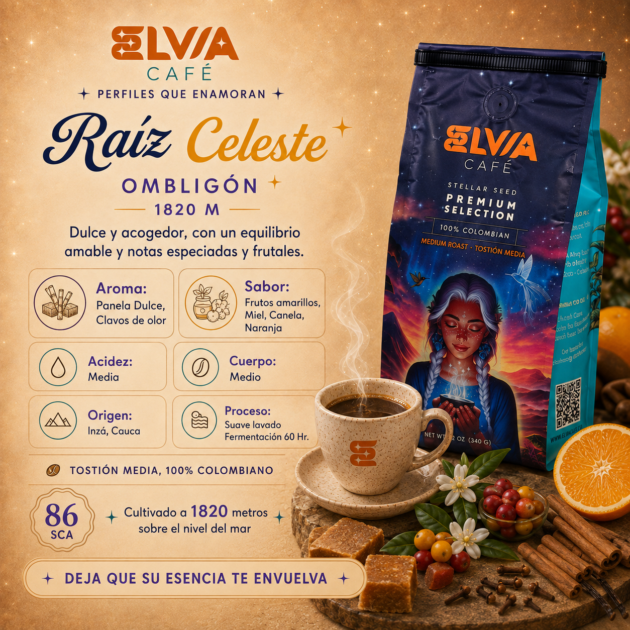 Raíz Celeste · Ombligón — café de especialidad Inzá, Cauca