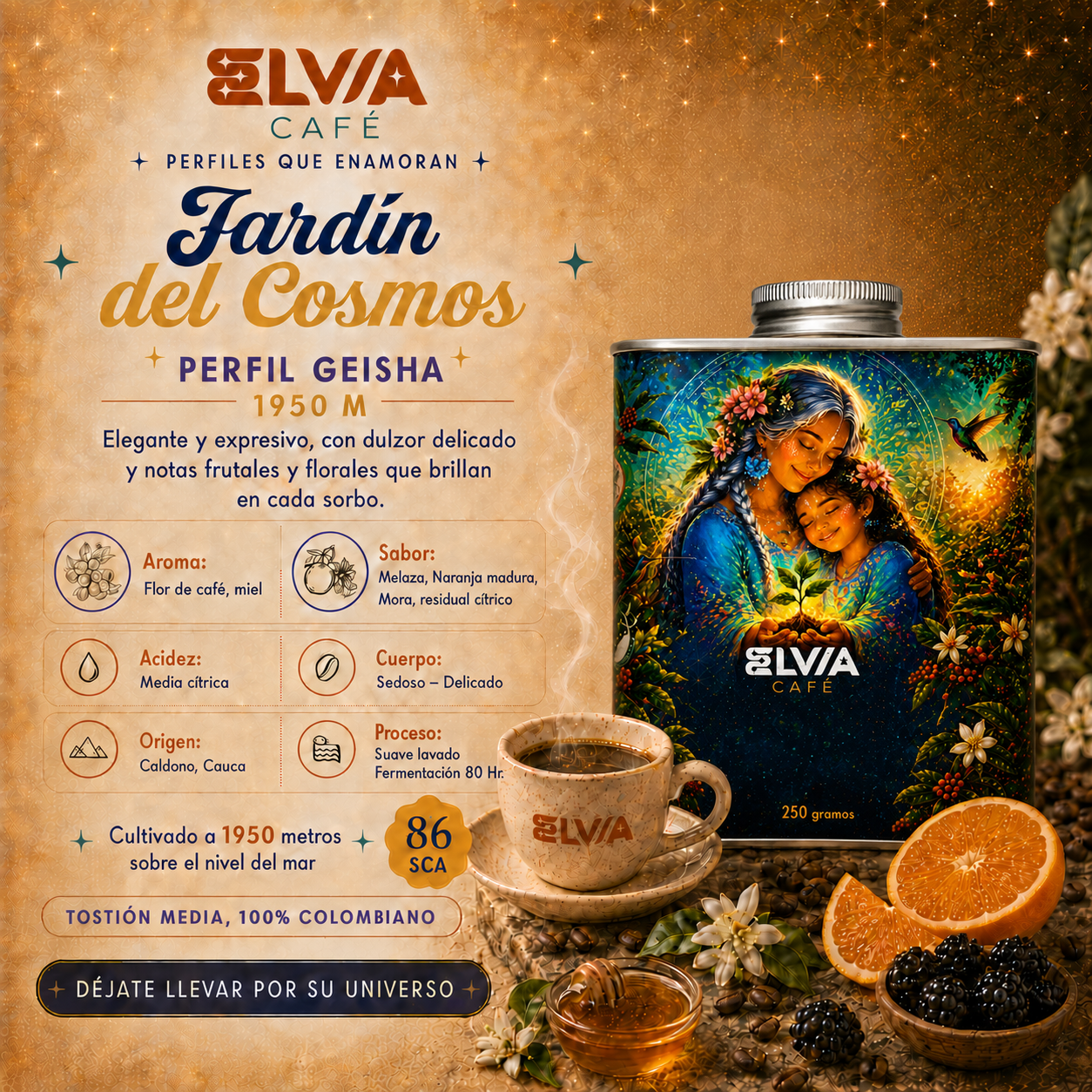 Jardín del Cosmos — café de especialidad Caldono, Cauca